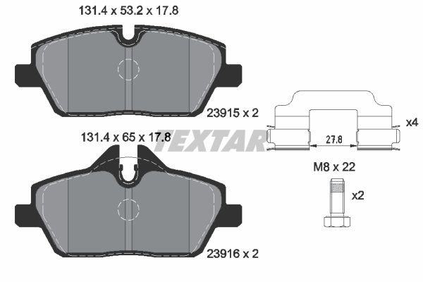 Brake Pad Set, disc brake 2391503