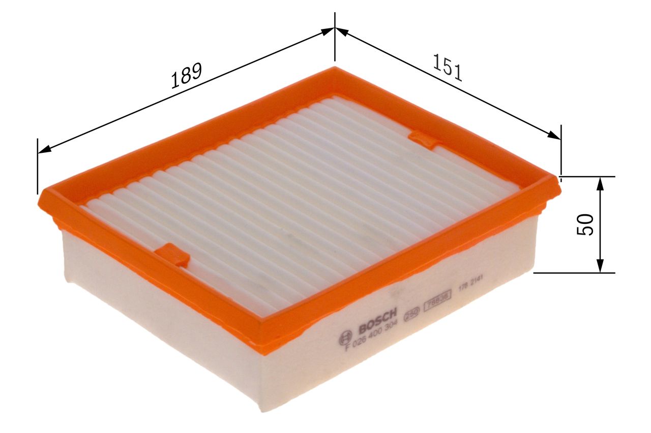 BOSCH F 026 400 304 - Luftfilter