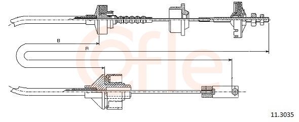 COFLE 11.3035 - Seilzug, Kupplungsbetätigung