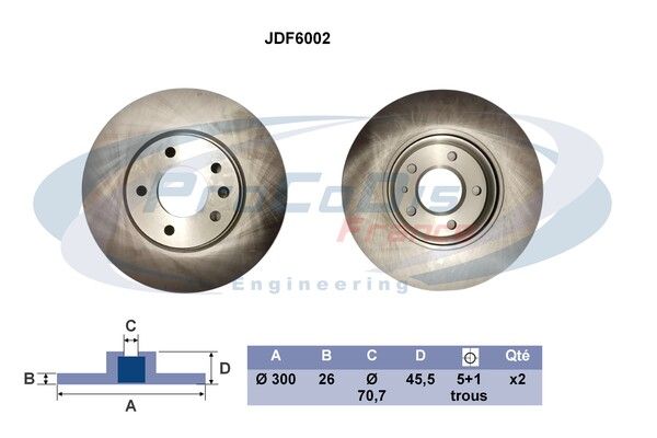 DISQUES DE FREIN JEU DE 2