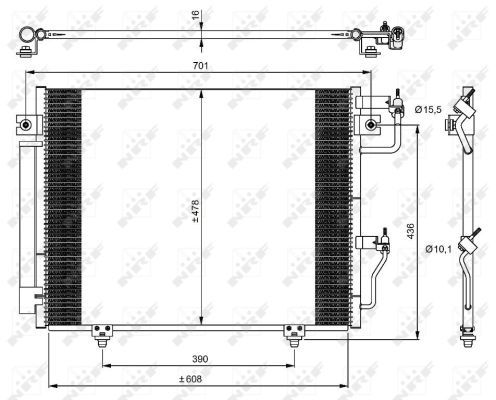 NRF 350049 Condenser, air conditioning