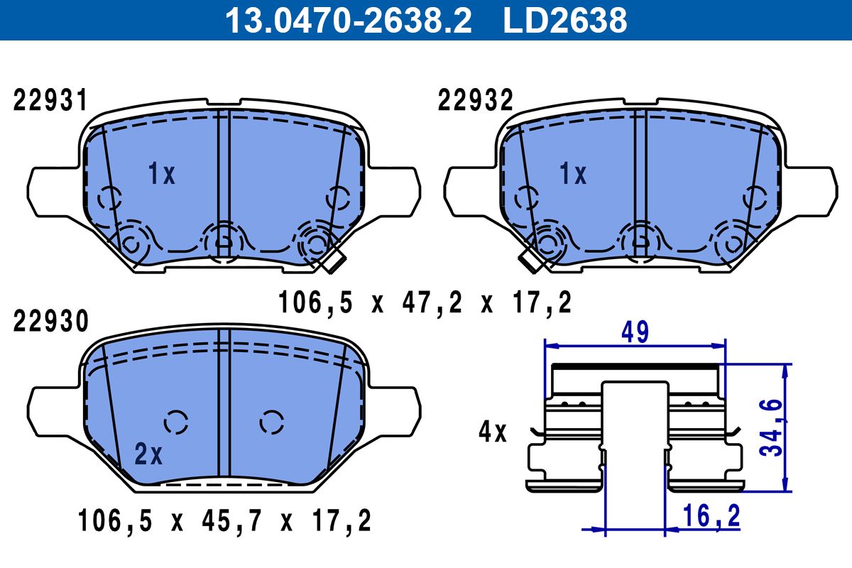 Bremsbelagsatz, Scheibenbremse
