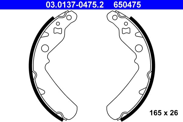 Brake Shoe Set 03.0137-0475.2