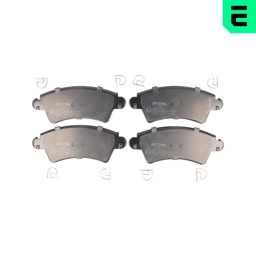 OPTIMAL BP-72610 - Bremsbelagsatz, Scheibenbremse