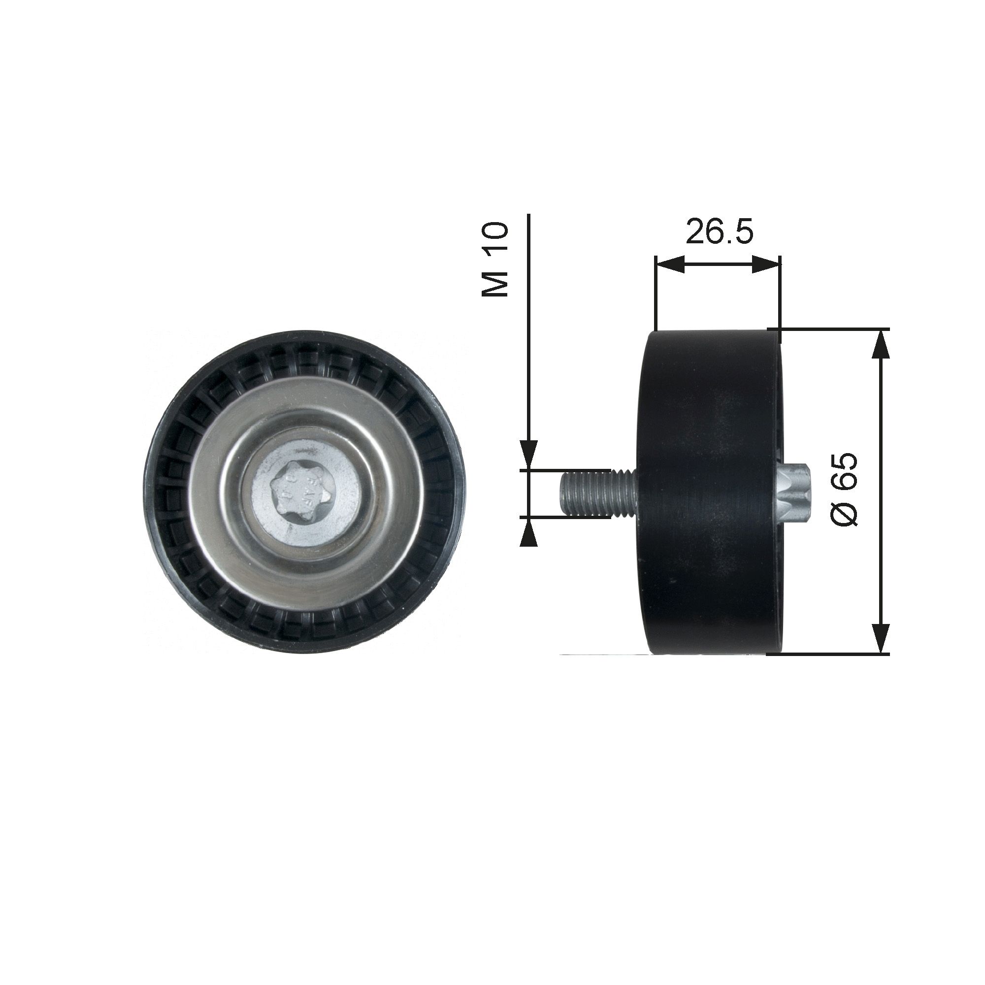 Deflection/Guide Pulley, V-ribbed belt T36464