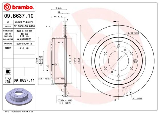 Brake Disc 09.B637.11