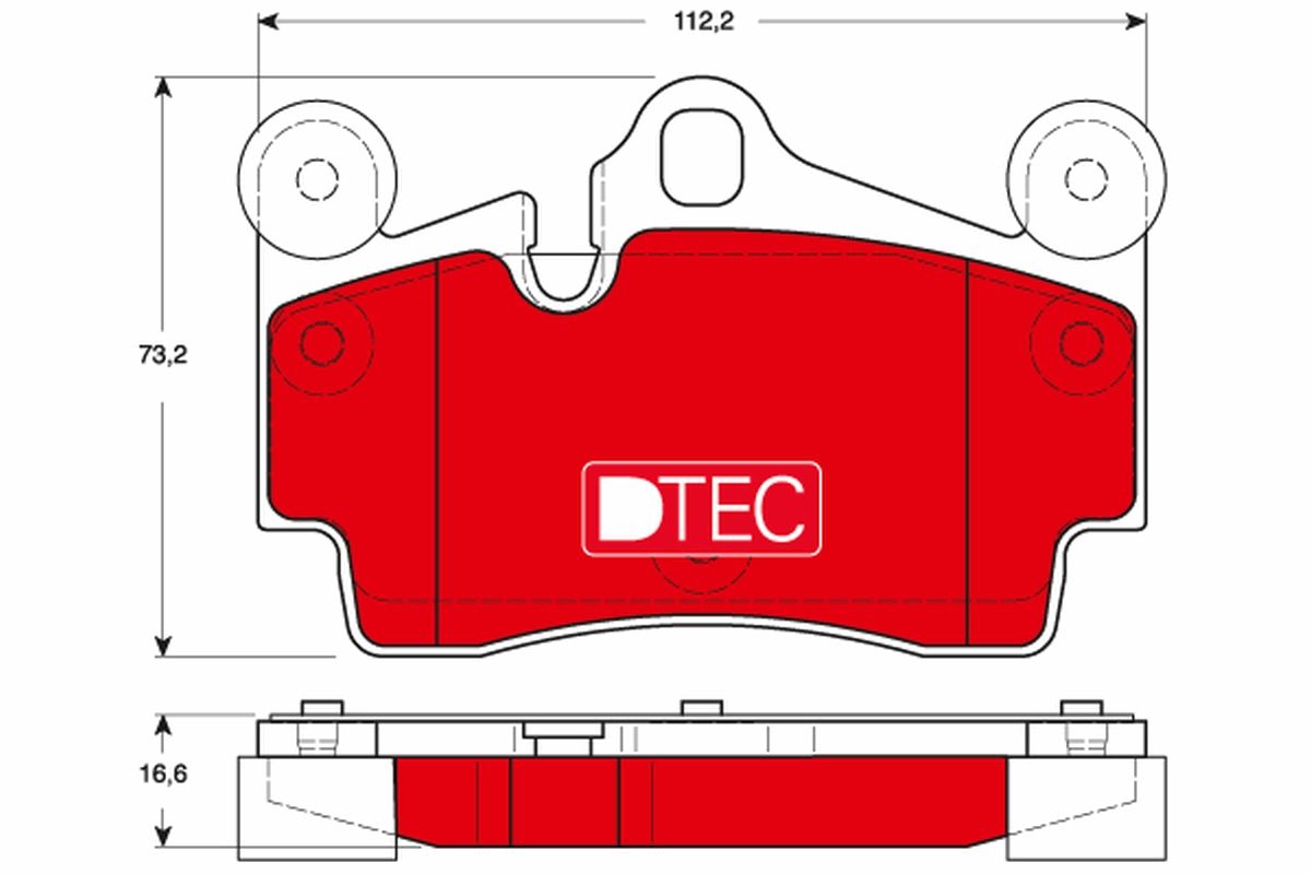 Brake Pad Set, disc brake GDB1653DTE