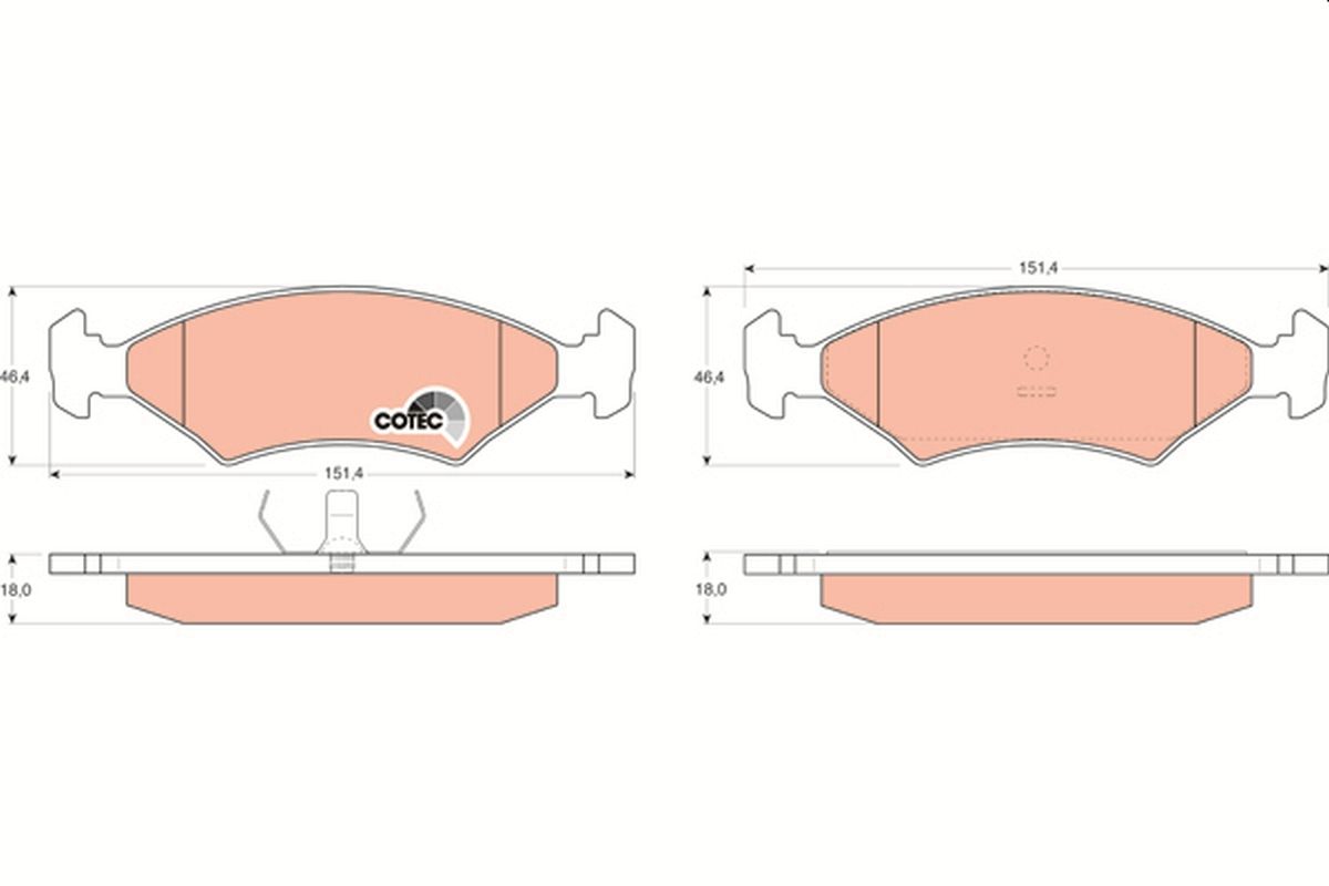 Brake Pad Set, disc brake GDB255