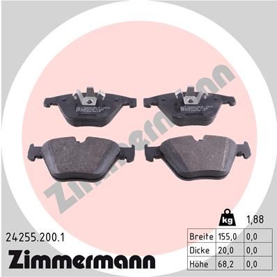 Brake Pad Set, disc brake 24255.200.1