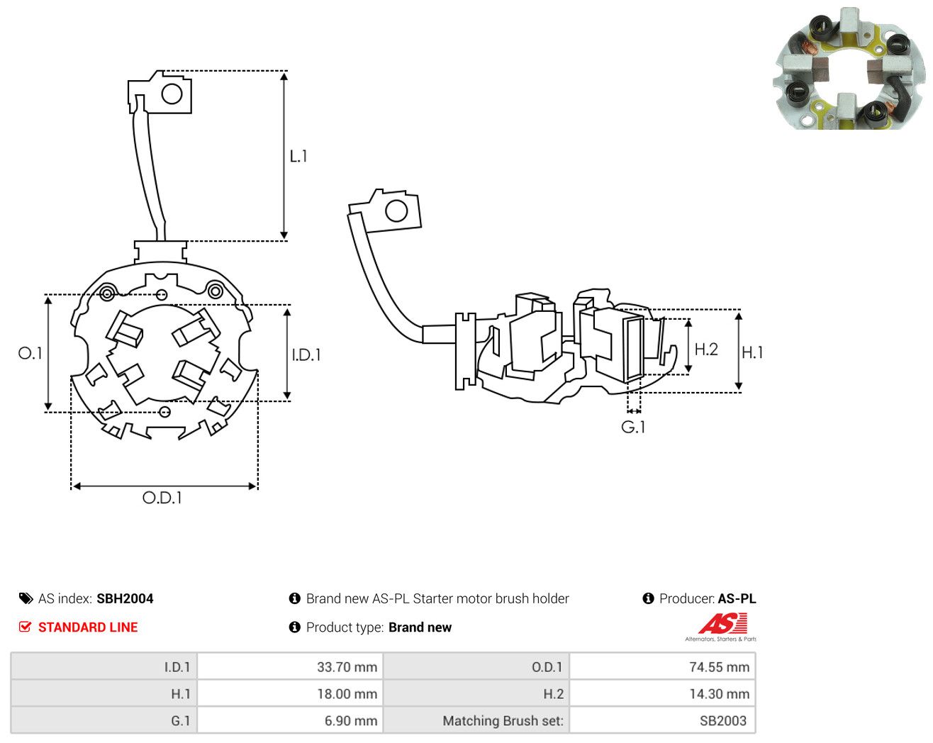 Halter, Kohlebürsten Halter, Kohlebürsten