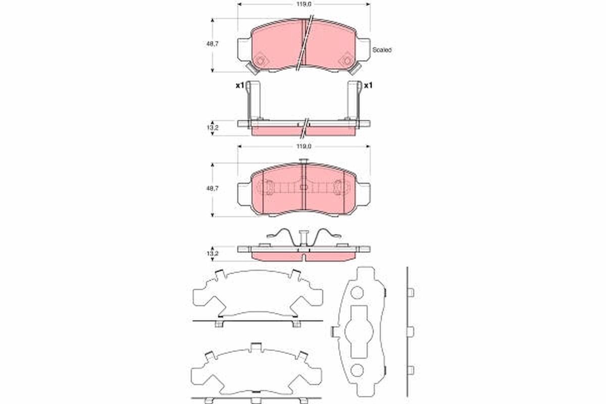TRW DISC BRAKE PADS - TecDoc Only