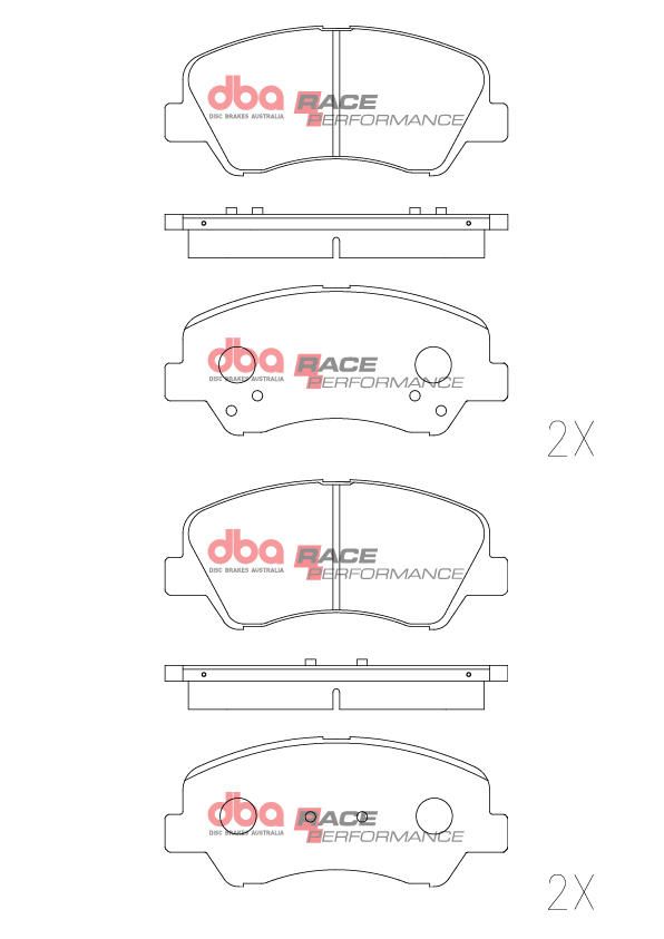 DBA RACE BRAKE PADS [ HYUNDAI / KIA 2010- > F ] - TecDoc Only