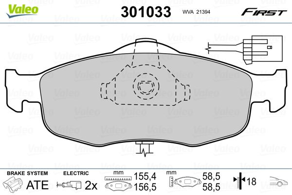 Brake Pad Set, disc brake 301033