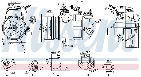890800 NISSENS ** FIRST FIT ** kompresszor, klíma