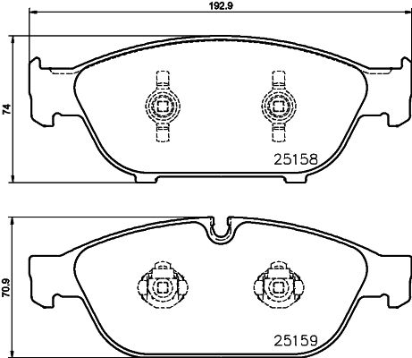 Brake Pad Set, disc brake 8DB 355 016-031