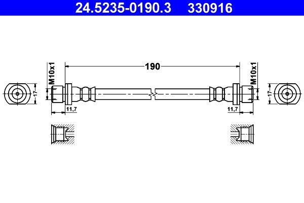 24.5235-0190.3 ATE fékcső