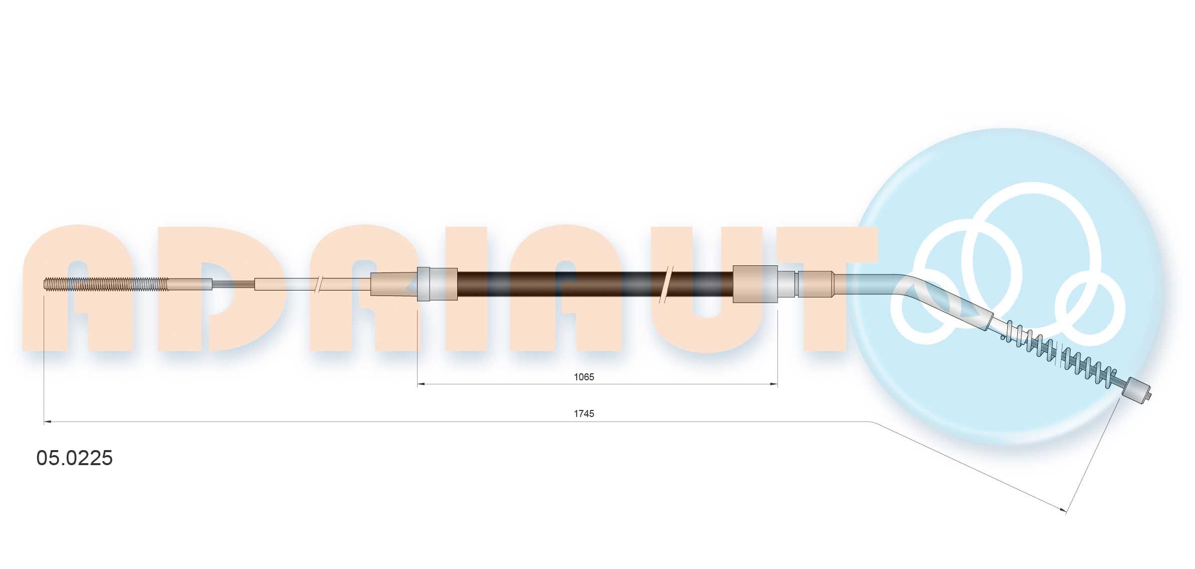 ADRIAUTO 05.0225 - Seilzug, Feststellbremse