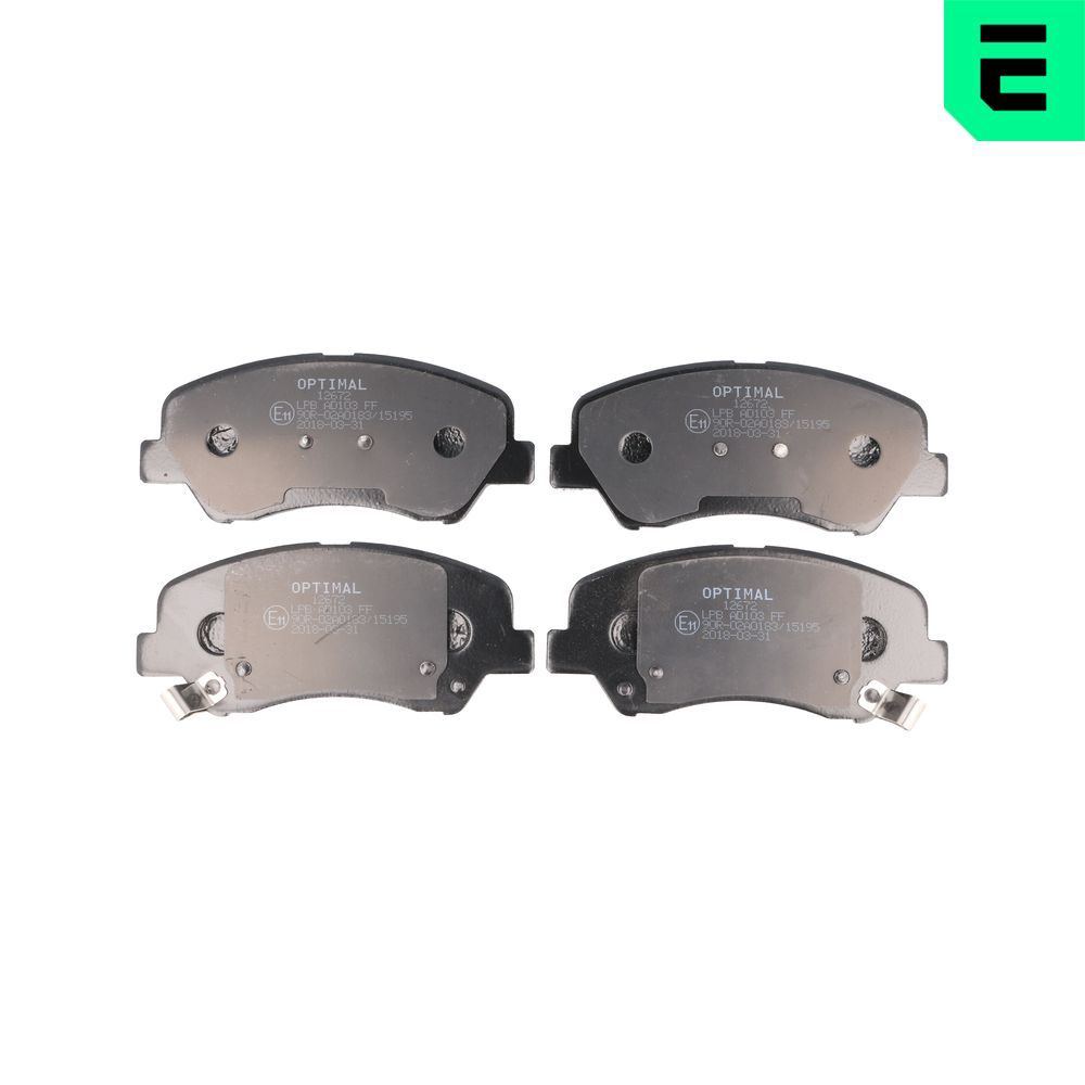 OPTIMAL BP-12672 - Bremsbelagsatz, Scheibenbremse