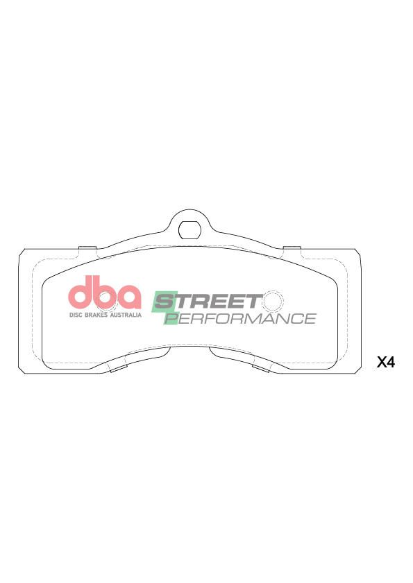 DBA  SP PERFORMANCE  BRAKE PADS [ CHEV C3 CORVETTE 1965-1982 F & R ] - TecDoc Only
