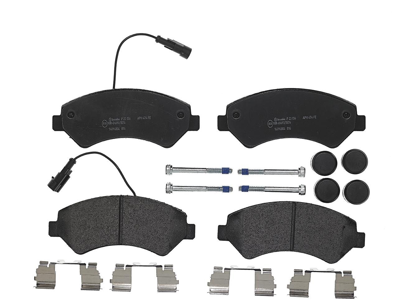BREMBO P 23 136 - Bremsbelagsatz, Scheibenbremse PRIME LINE