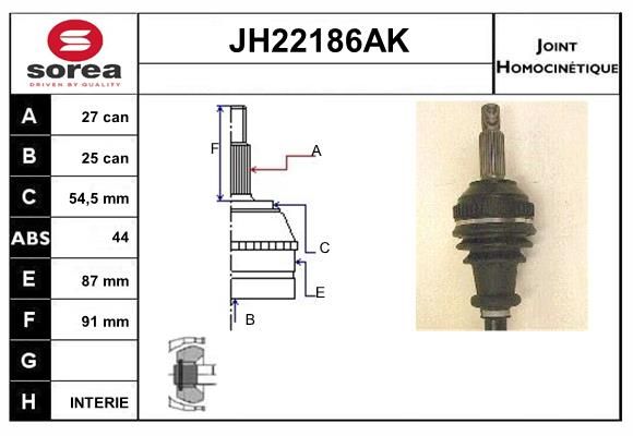 KIT CV JOINT AVEC KR078 - MONDEO