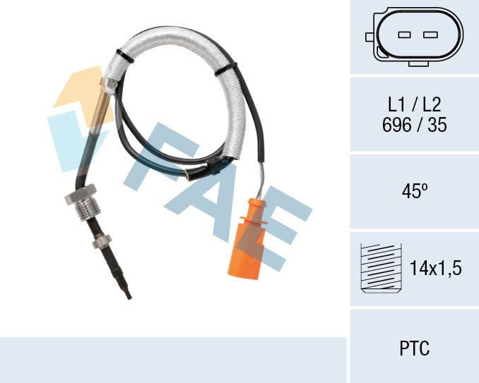 Sensor, Abgastemperatur