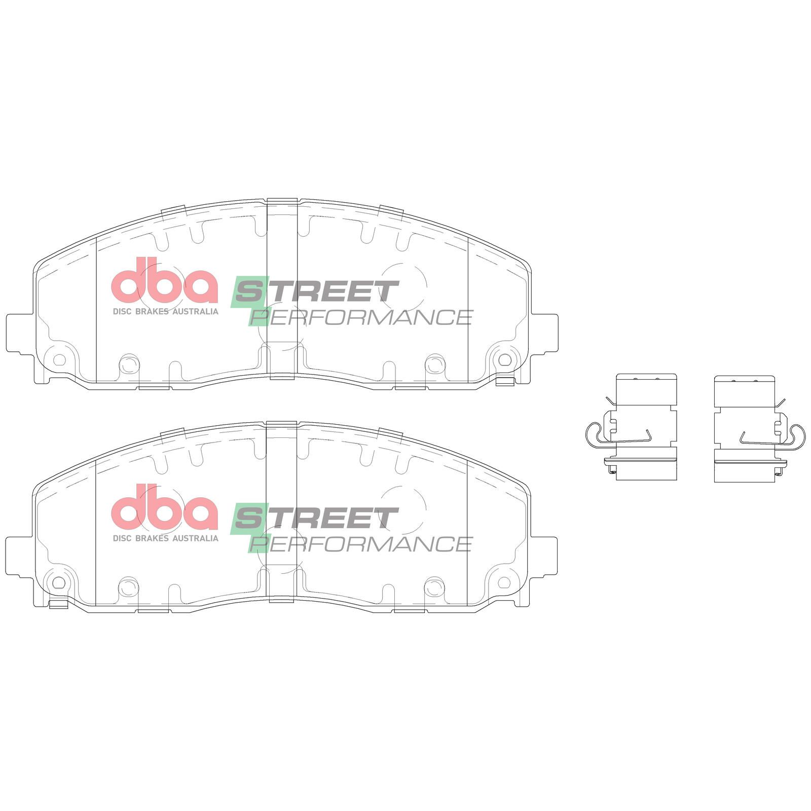 DBA SP STREET PERFORMANCE BRAKE PADS [ Jeep Wrangler JL 2018 - On / Fiat Freemont 13-17 / Chrysler Voyager / Dodge Journey F ] - TecDoc Only