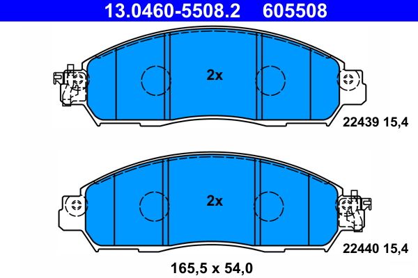 Brake Pad Set, disc brake 13.0460-5508.2