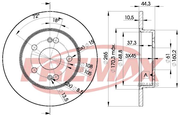 BD-4297 FREMAX féktárcsa