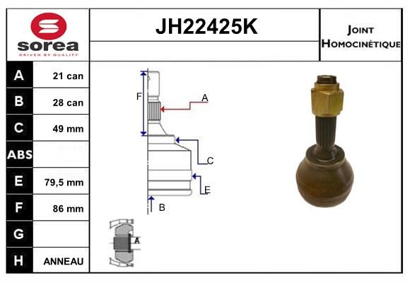 KIT CV JOINT AVEC KR049 - PEUGEOT 1