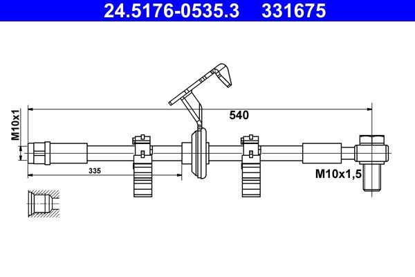 ATE 24.5176-0535.3 - Bremsschlauch