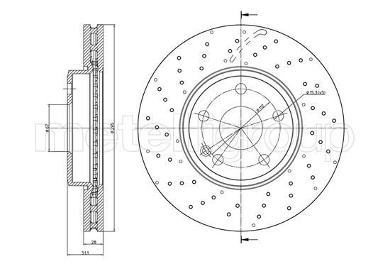 METELLI 23-1489FC - Bremsscheibe