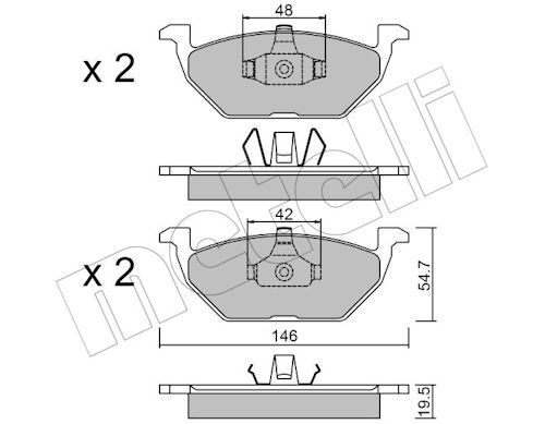 METELLI 22-0211-1 - Bremsbelagsatz, Scheibenbremse