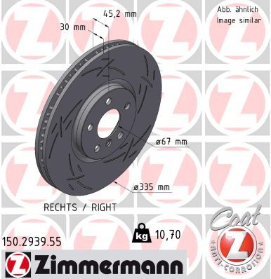 150.2939.55 ZIMMERMANN BLACK Z féktárcsa