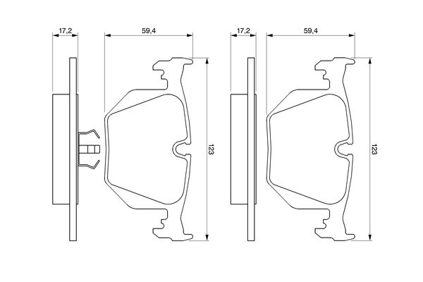 Bremsbelagsatz, Scheibenbremse