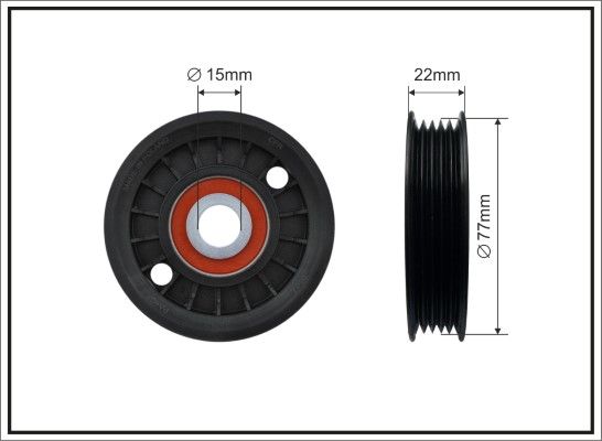 Deflection/Guide Pulley, V-ribbed belt 81-23