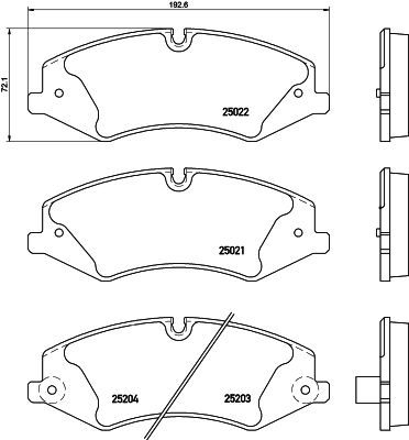 Brake Pad Set, disc brake 8DB 355 015-551