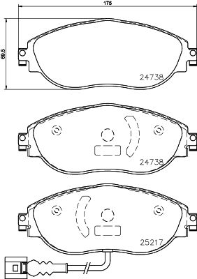 Brake Pad Set, disc brake 8DB 355 021-971