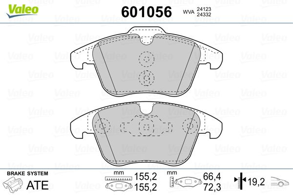 Brake Pad Set, disc brake 601056