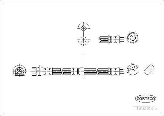 FLEXIBLE DE FREIN HONDA LOGO  0705