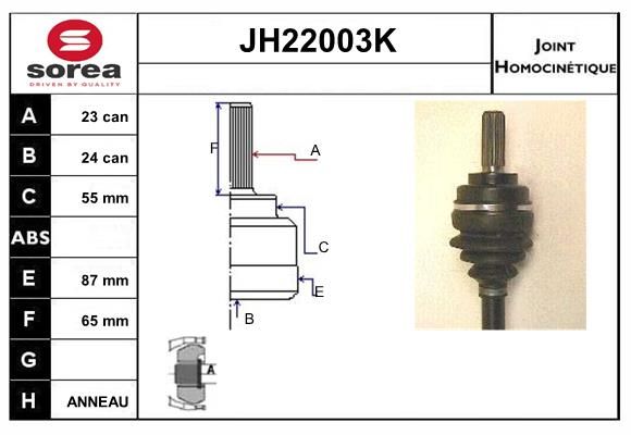 KIT CV JOINT AVEC KR053 - ALDFASUD