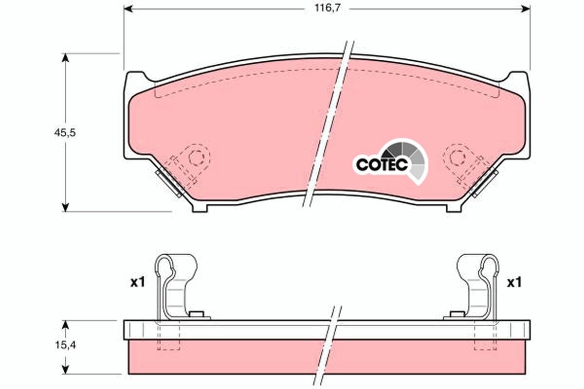 Brake Pad Set, disc brake GDB1174