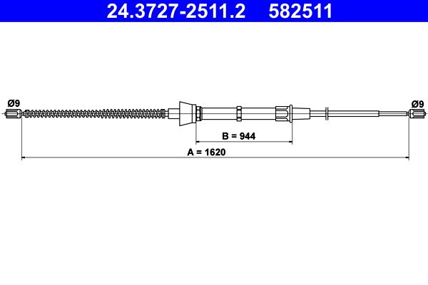 ATE 24.3727-2511.2 - Seilzug, Feststellbremse