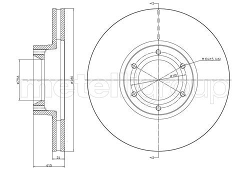 METELLI 23-0499C - Bremsscheibe