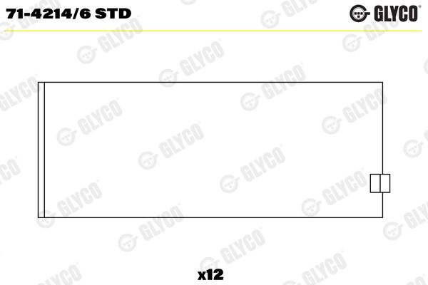 71-4214/6 STD GLYCO hajtókar csapágy