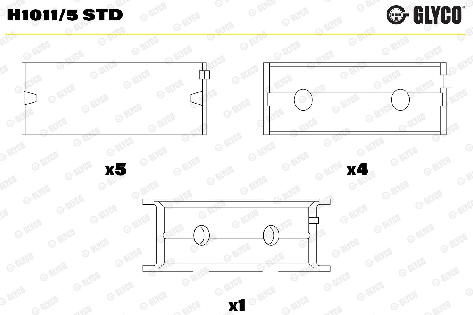 GLYCO H1011/5 STD - Kurbelwellenlager