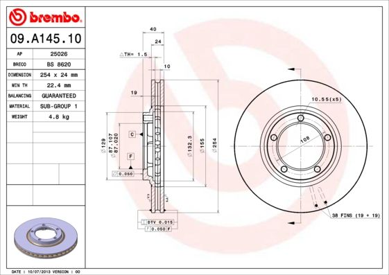 Brake Disc 09.A145.10