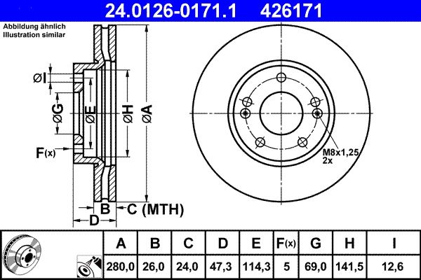 Brake Disc 24.0126-0171.1