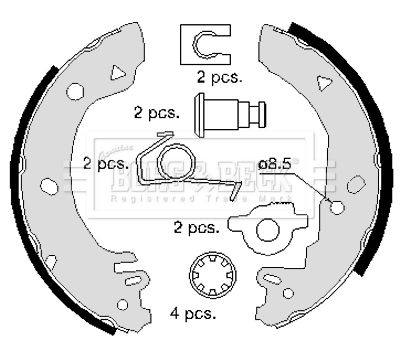 BBS6221 BORG & BECK fékpofakészlet