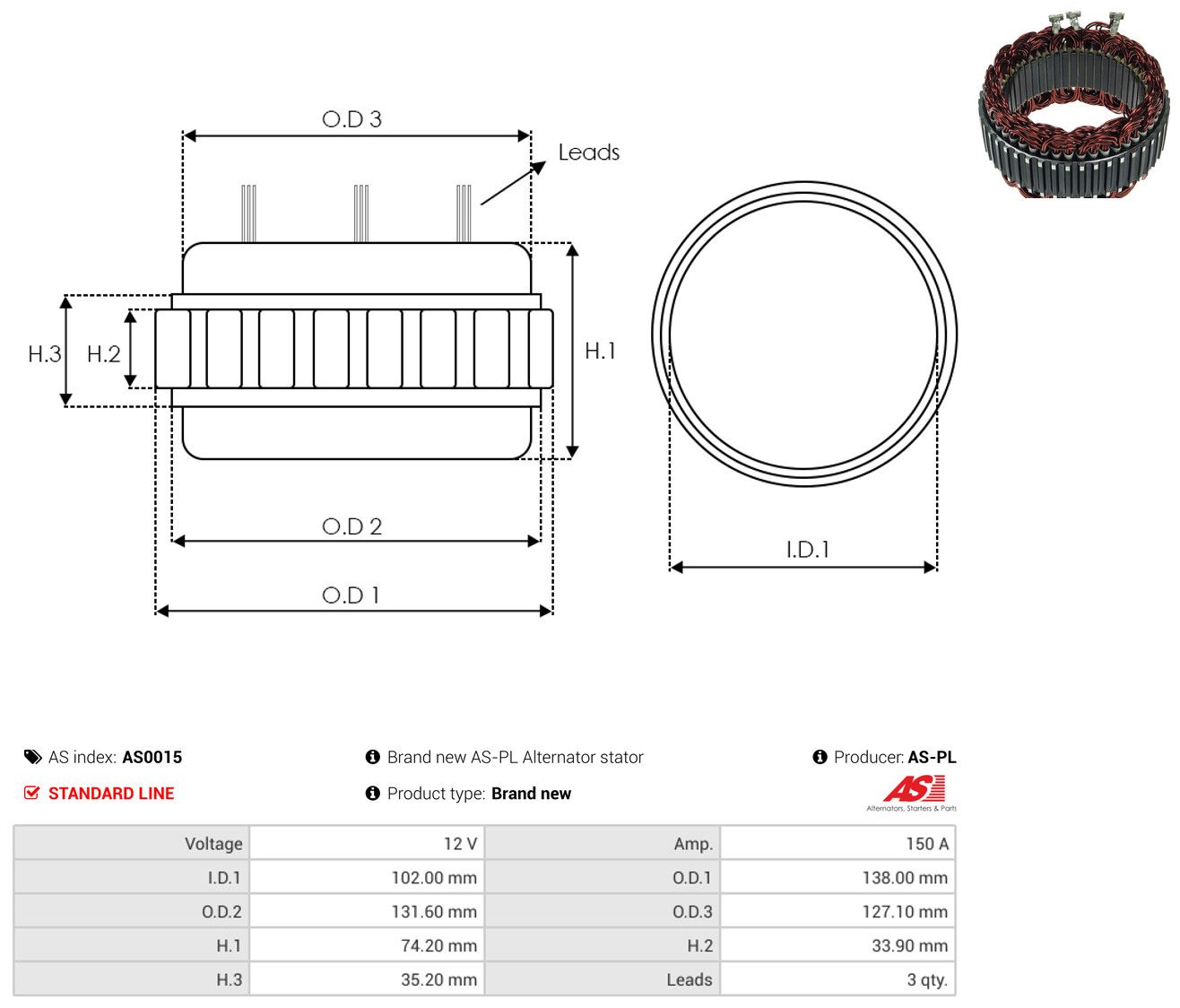 Stator, Generator